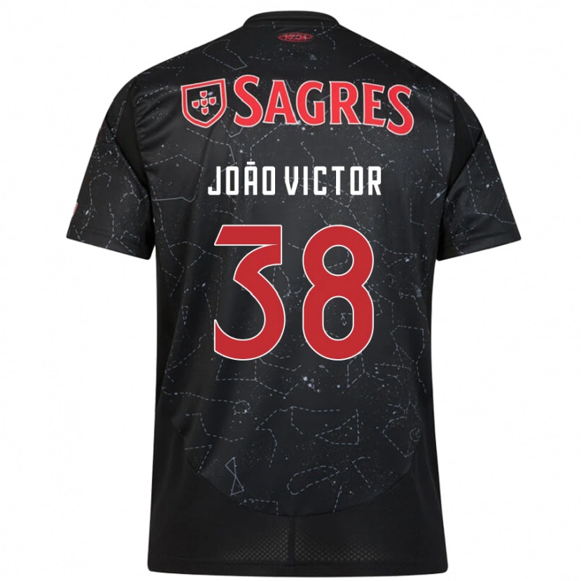 Danxen Kid João Victor #38 Black Red Away Jersey 2024/25 T-Shirt