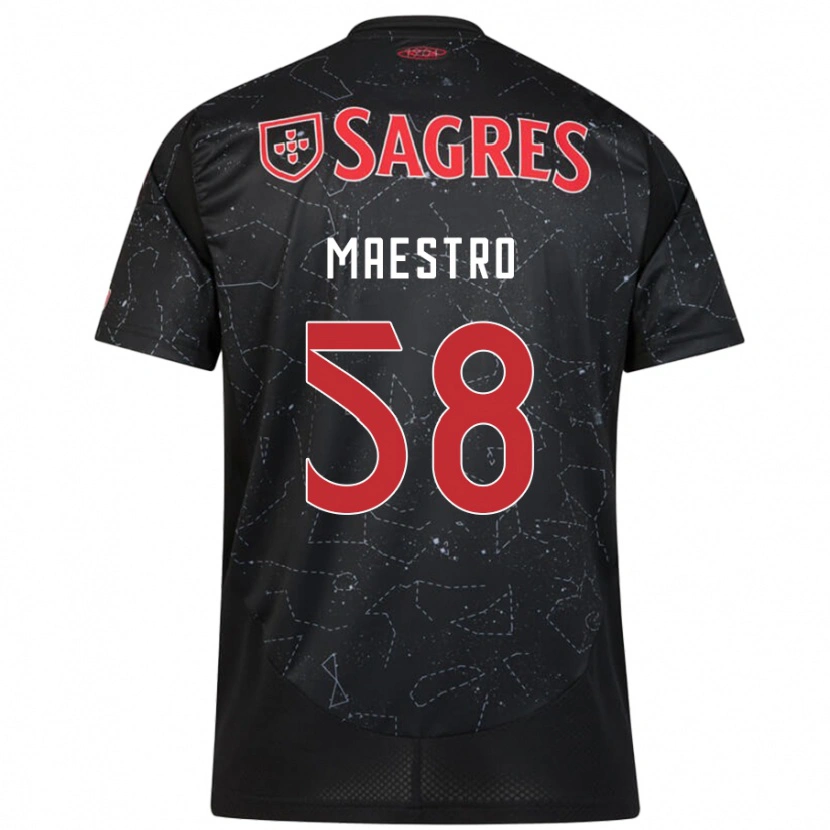 Danxen Kid Maestro #58 Black Red Away Jersey 2024/25 T-Shirt