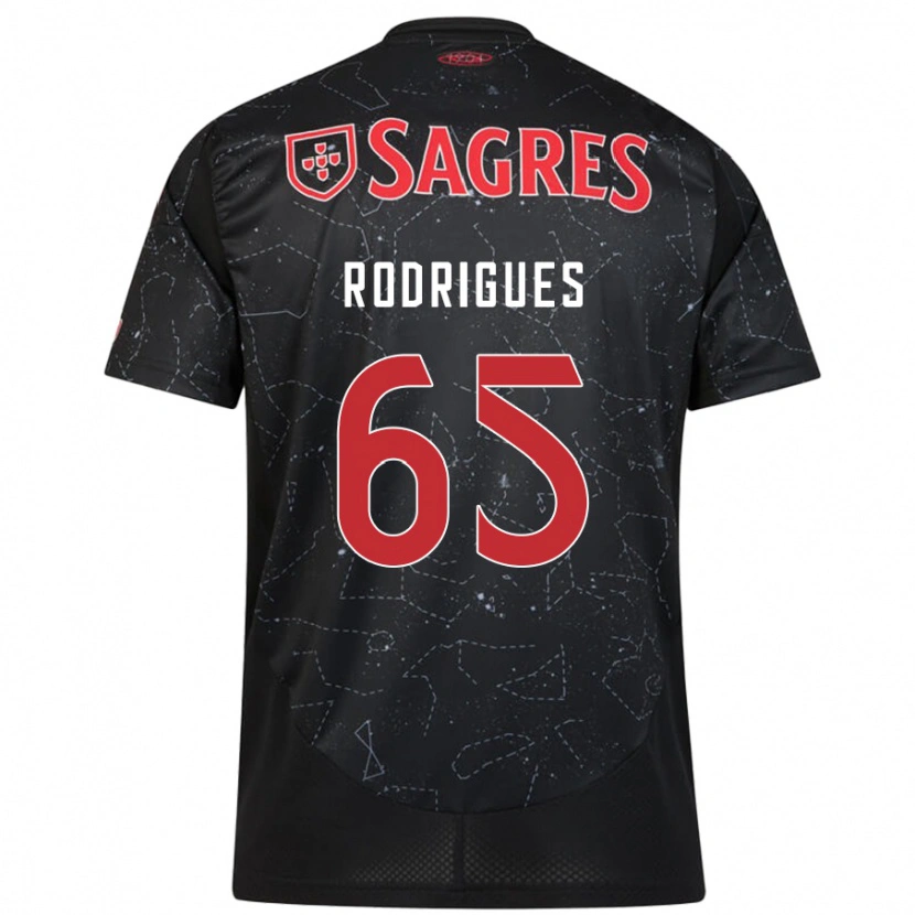 Danxen Kid Rafael Rodrigues #65 Black Red Away Jersey 2024/25 T-Shirt