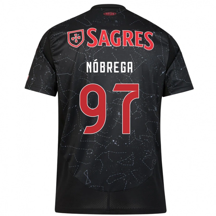 Danxen Kid Ricardo Nóbrega #97 Black Red Away Jersey 2024/25 T-Shirt