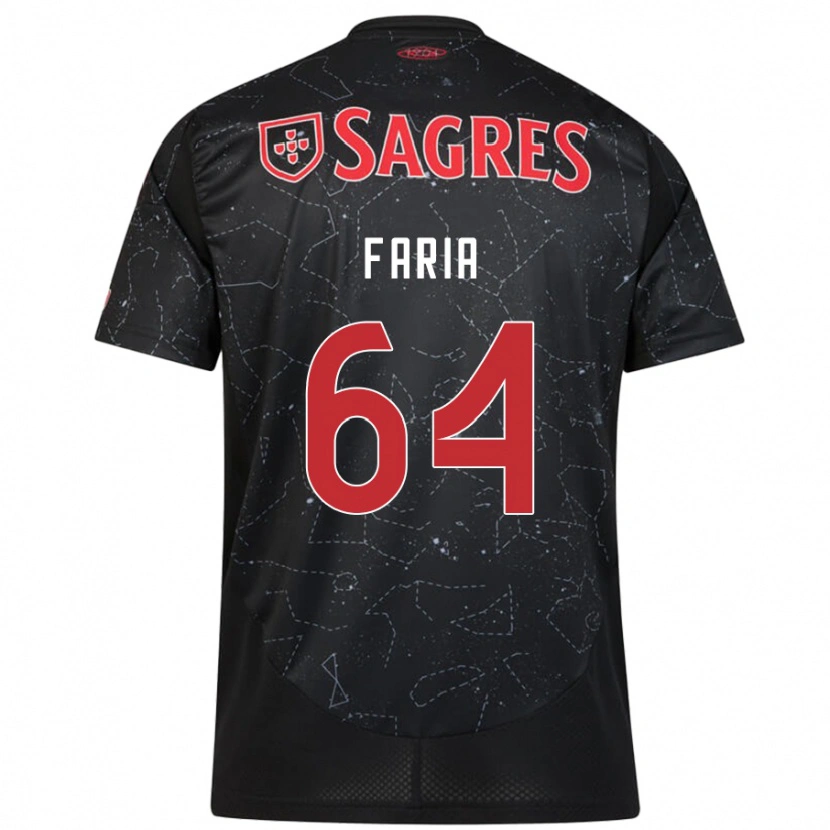 Danxen Kid Hugo Faria #64 Black Red Away Jersey 2024/25 T-Shirt