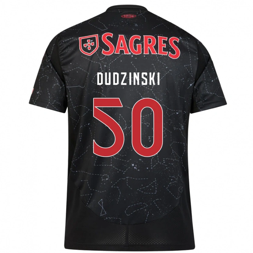 Danxen Kid Marcel Dudzinski #50 Black Red Away Jersey 2024/25 T-Shirt