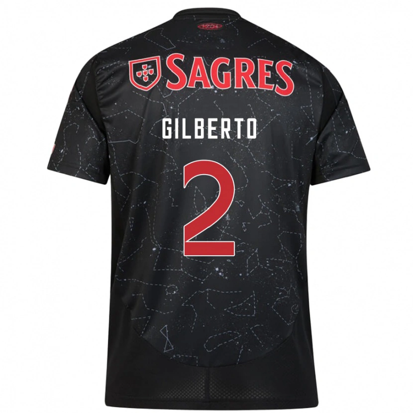 Danxen Kid Gilberto #2 Black Red Away Jersey 2024/25 T-Shirt