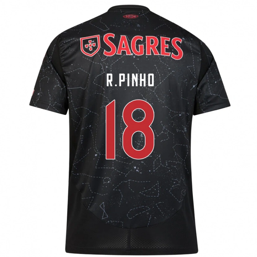 Danxen Kid Rodrigo Pinho #18 Black Red Away Jersey 2024/25 T-Shirt