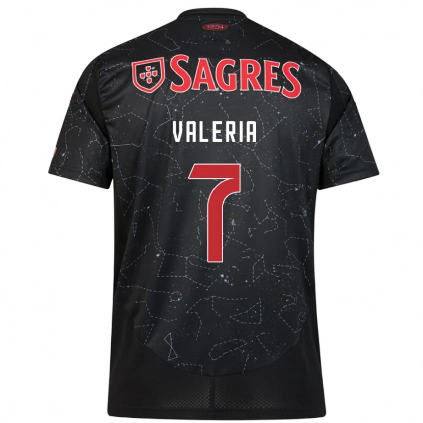 Danxen Kid Valeria #7 Black Red Away Jersey 2024/25 T-Shirt