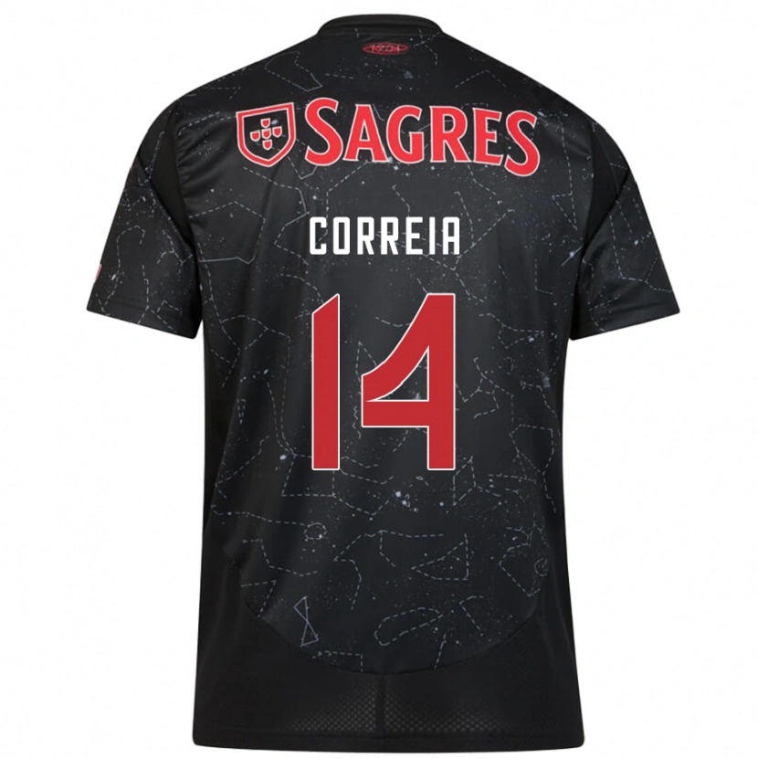 Danxen Kid Carolina Correia #14 Black Red Away Jersey 2024/25 T-Shirt