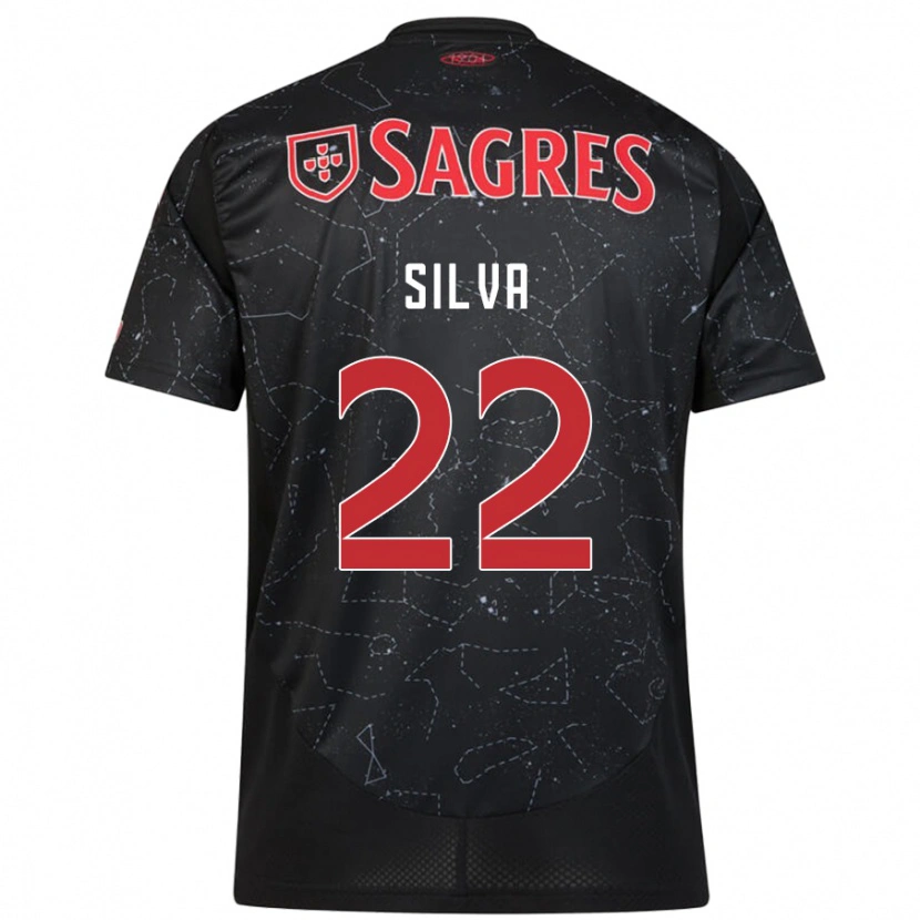 Danxen Kid Amelia Silva #22 Black Red Away Jersey 2024/25 T-Shirt