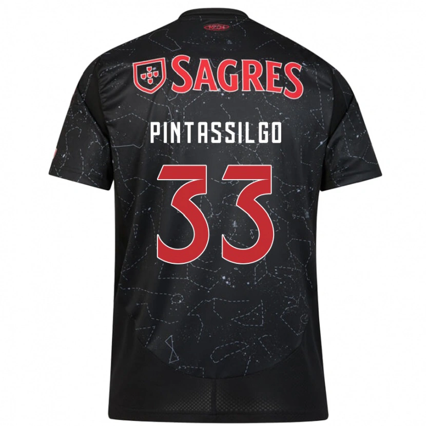 Danxen Kid Lara Pintassilgo #33 Black Red Away Jersey 2024/25 T-Shirt