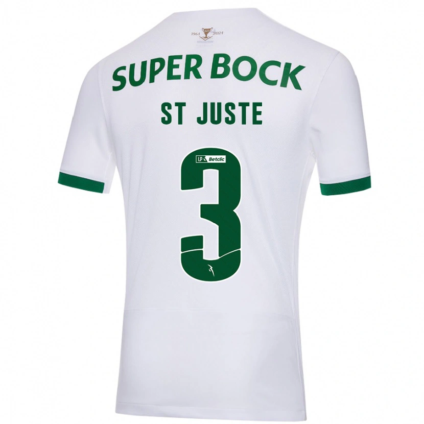 Danxen Kid Jerry St. Juste #3 White Green Away Jersey 2024/25 T-Shirt