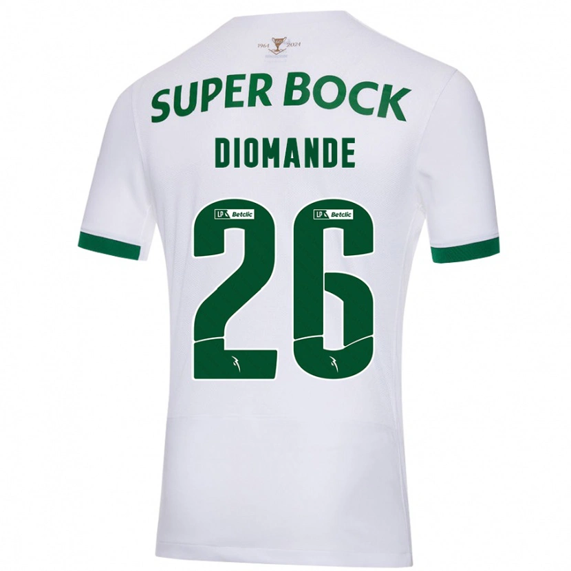 Danxen Kid Ousmane Diomande #26 White Green Away Jersey 2024/25 T-Shirt