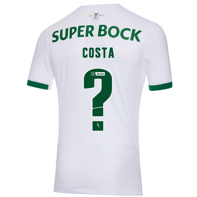 Danxen Kid Daniel Costa #0 White Green Away Jersey 2024/25 T-Shirt