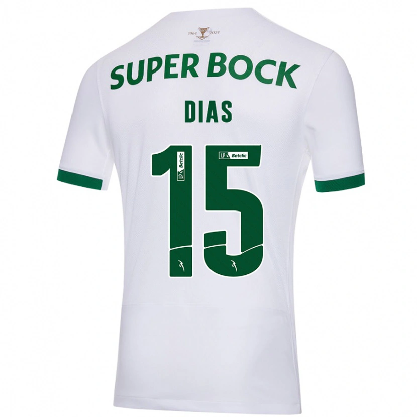 Danxen Kid Rodrigo Dias #15 White Green Away Jersey 2024/25 T-Shirt