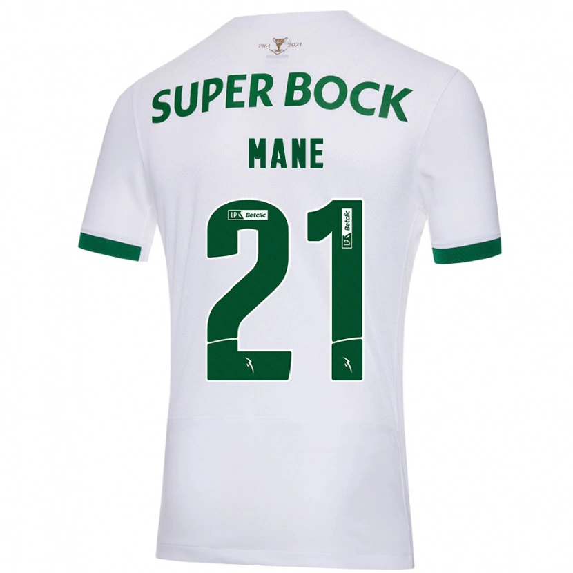 Danxen Kid Isnaba Mané #21 White Green Away Jersey 2024/25 T-Shirt