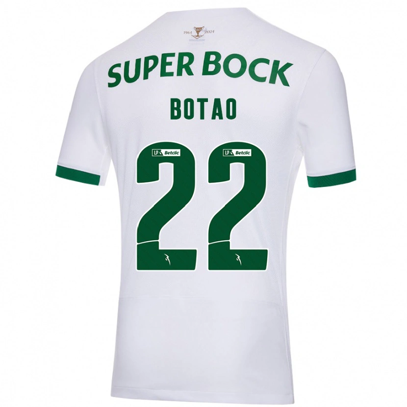 Danxen Kid Martim Botão #22 White Green Away Jersey 2024/25 T-Shirt