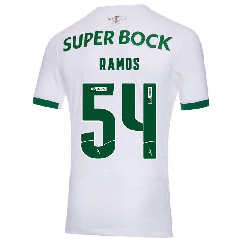 Danxen Kid Bruno Ramos #54 White Green Away Jersey 2024/25 T-Shirt