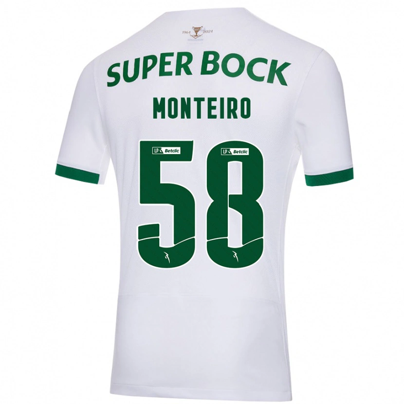 Danxen Kid David Monteiro #58 White Green Away Jersey 2024/25 T-Shirt