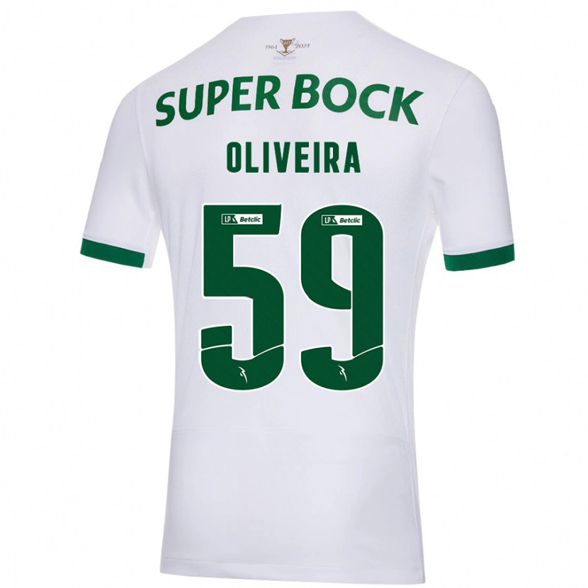 Danxen Kid Kauã Oliveira #59 White Green Away Jersey 2024/25 T-Shirt