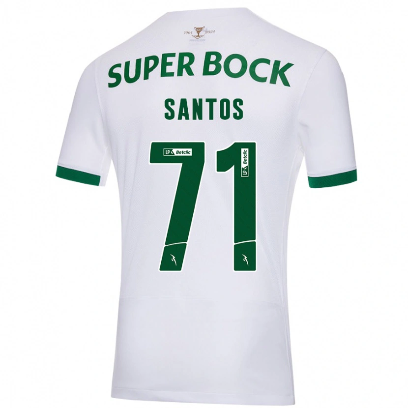 Danxen Kid Denilson Santos #71 White Green Away Jersey 2024/25 T-Shirt