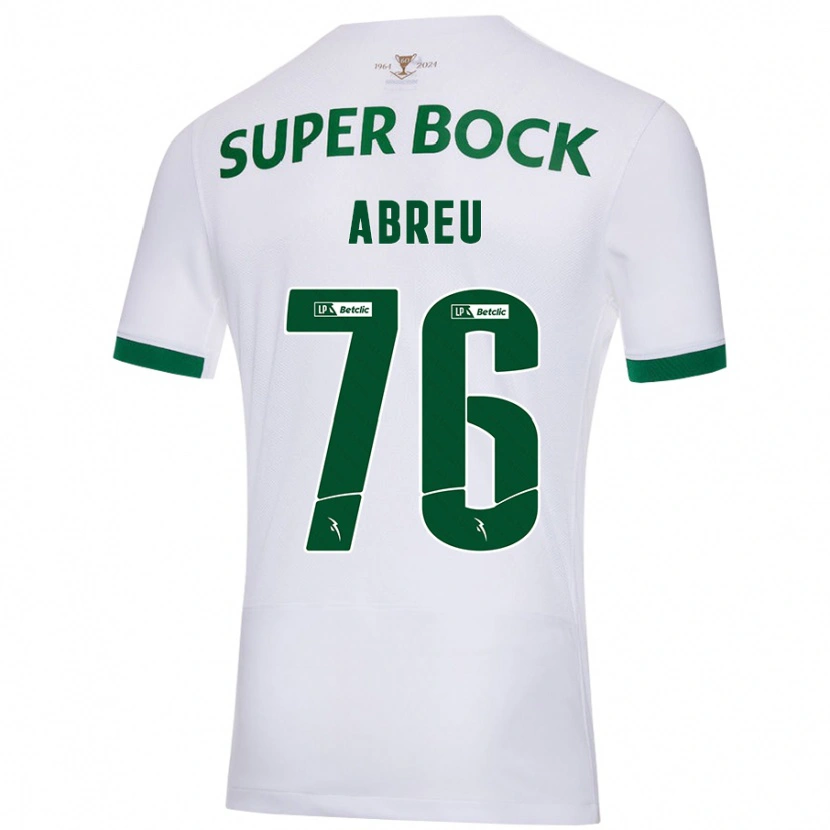 Danxen Kid Diogo Abreu #76 White Green Away Jersey 2024/25 T-Shirt