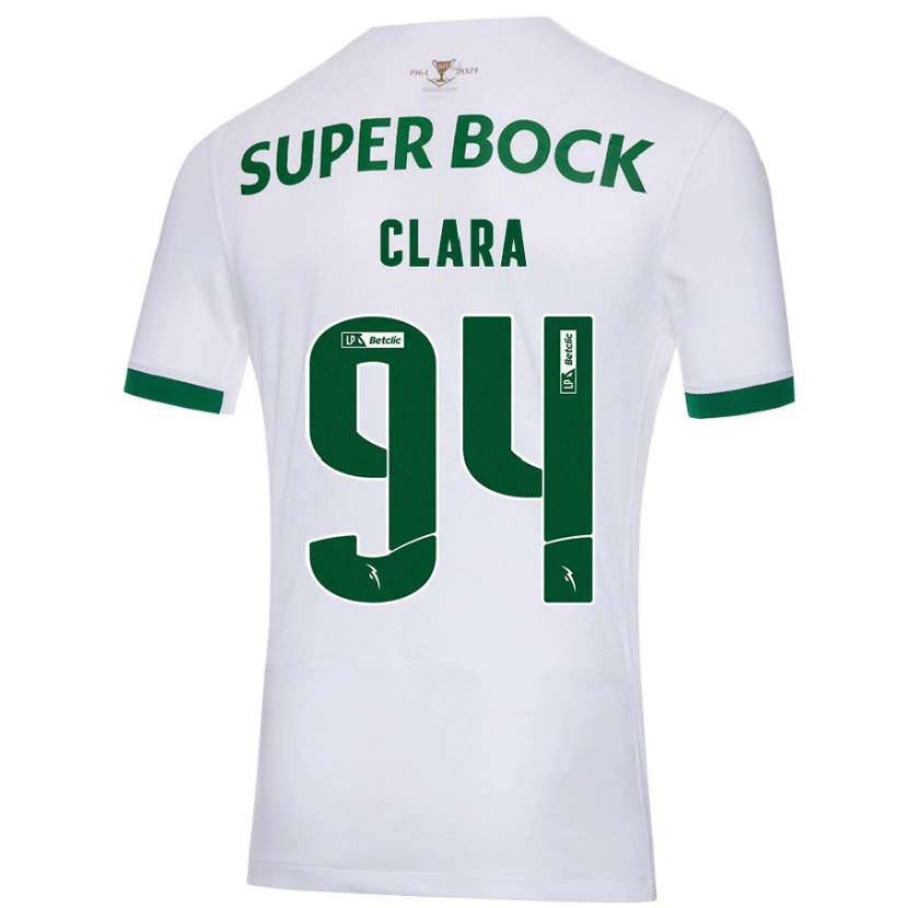 Danxen Kid Diogo Clara #94 White Green Away Jersey 2024/25 T-Shirt