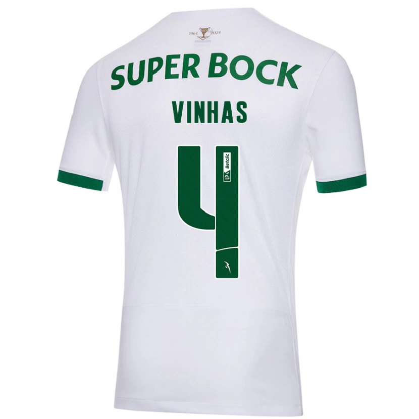 Danxen Kid Gabriela Vinhas #4 White Green Away Jersey 2024/25 T-Shirt