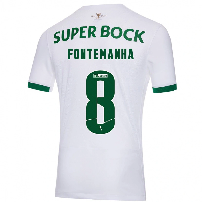 Danxen Kid Rita Fontemanha #8 White Green Away Jersey 2024/25 T-Shirt