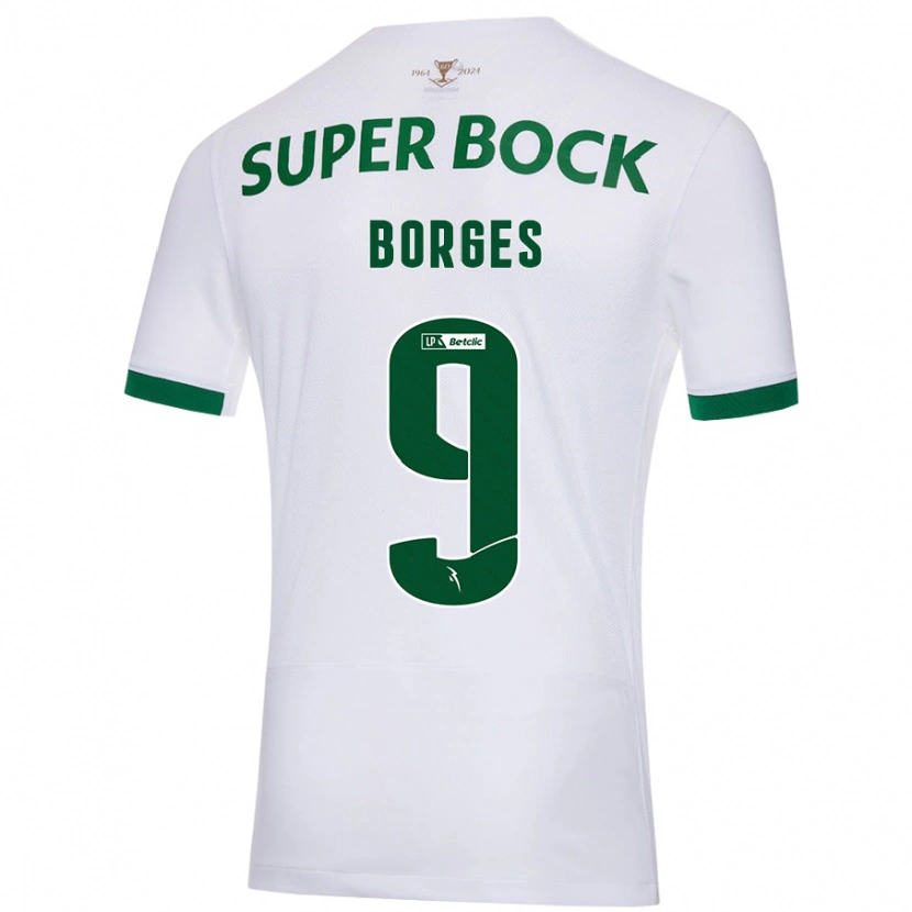 Danxen Kid Ana Borges #9 White Green Away Jersey 2024/25 T-Shirt