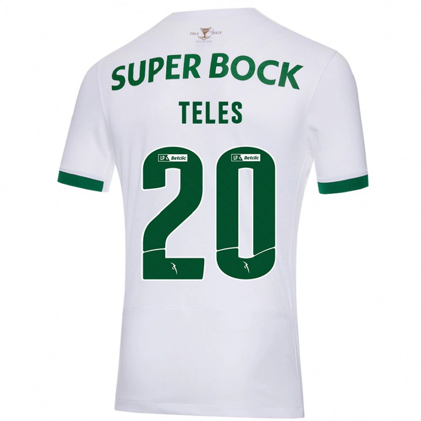 Danxen Kid Ana Teles #20 White Green Away Jersey 2024/25 T-Shirt