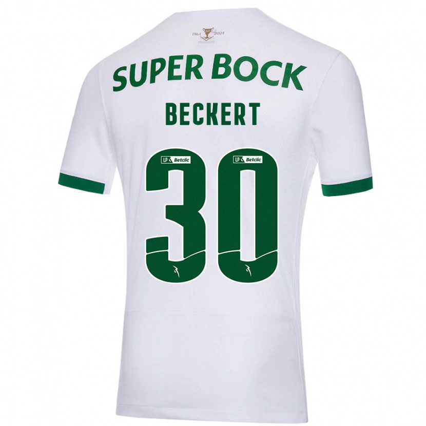 Danxen Kid Carolina Beckert #30 White Green Away Jersey 2024/25 T-Shirt