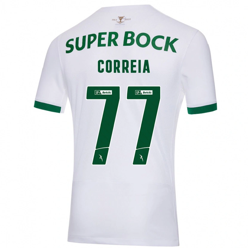 Danxen Kid Alícia Correia #77 White Green Away Jersey 2024/25 T-Shirt