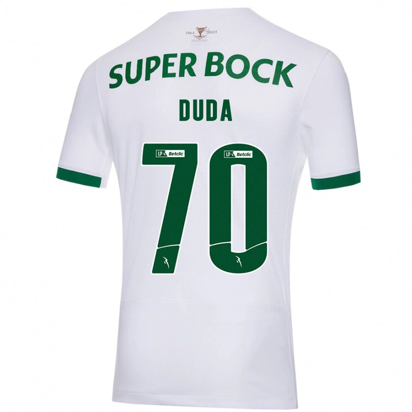 Danxen Kid Dudá #70 White Green Away Jersey 2024/25 T-Shirt