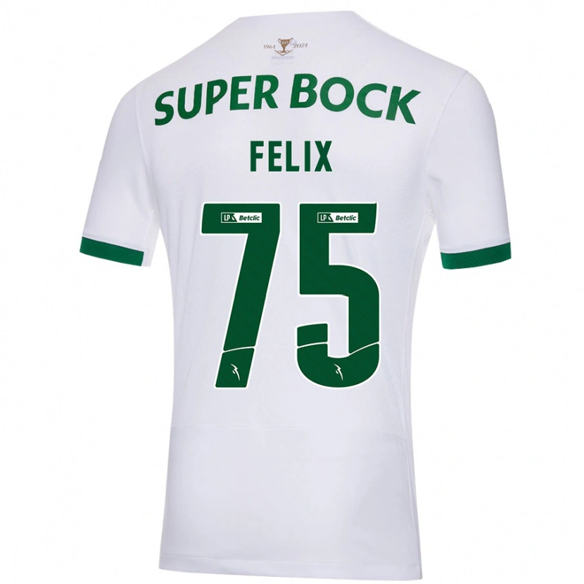 Danxen Kid Vando Félix #75 White Green Away Jersey 2024/25 T-Shirt