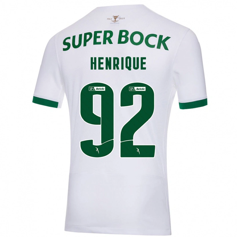 Danxen Kid Eduardo Henrique #92 White Green Away Jersey 2024/25 T-Shirt