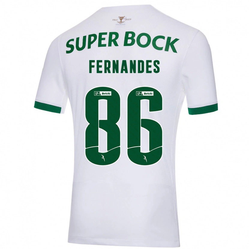 Danxen Kid Emanuel Fernandes #86 White Green Away Jersey 2024/25 T-Shirt