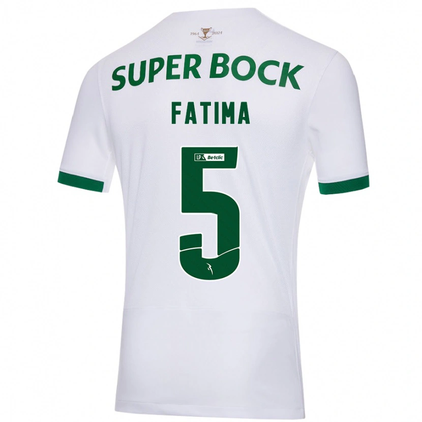 Danxen Kid Francisca Fatima Aquino Dutra #5 White Green Away Jersey 2024/25 T-Shirt