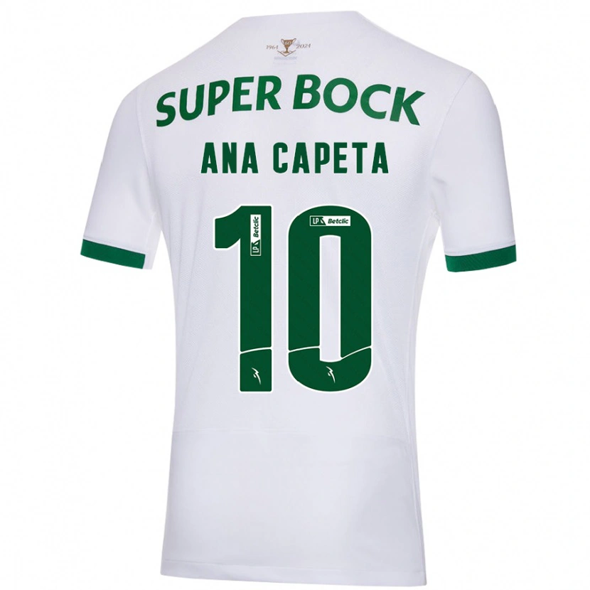 Danxen Kid Ana Capeta #10 White Green Away Jersey 2024/25 T-Shirt