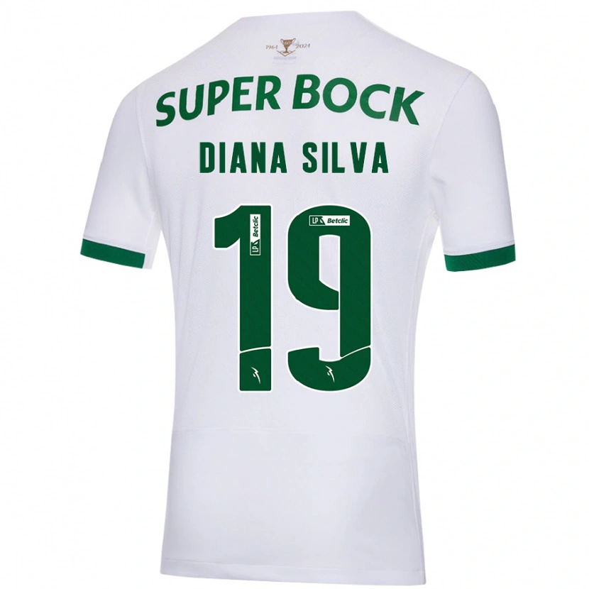 Danxen Kid Diana Micaela Abreu De Sousa E Silva #19 White Green Away Jersey 2024/25 T-Shirt