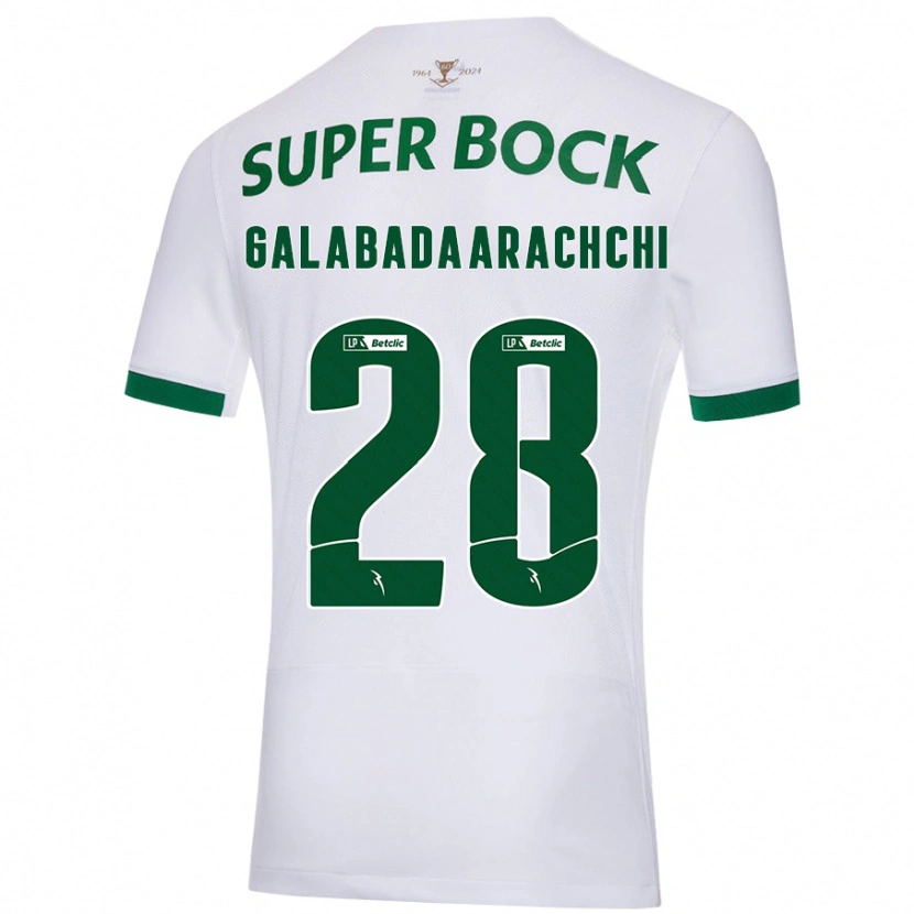 Danxen Kid Jacinta Galabadaarachchi #28 White Green Away Jersey 2024/25 T-Shirt