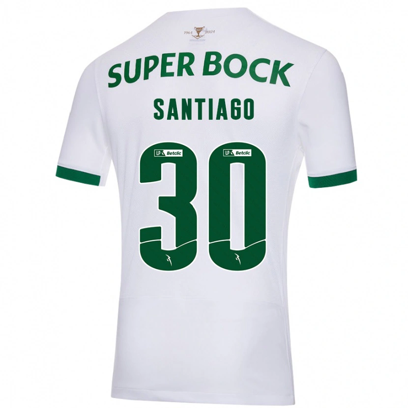 Danxen Kid Carolina Santiago #30 White Green Away Jersey 2024/25 T-Shirt