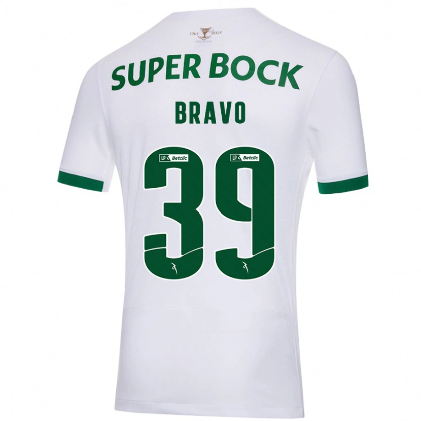 Danxen Kid Bravo #39 White Green Away Jersey 2024/25 T-Shirt