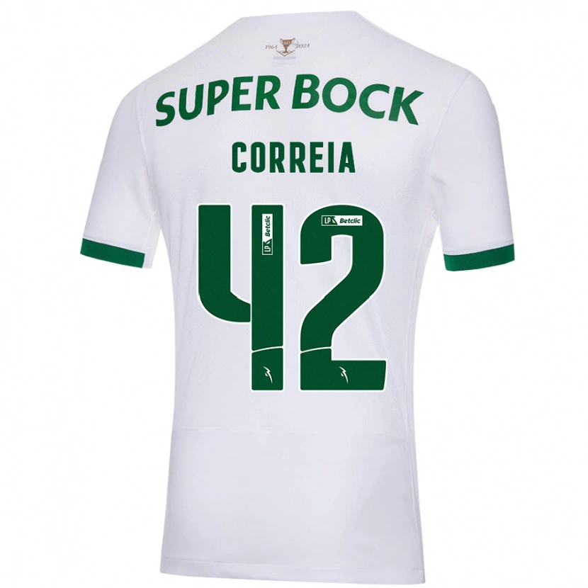 Danxen Kid Leonete Maísa Nozerand Correia #42 White Green Away Jersey 2024/25 T-Shirt