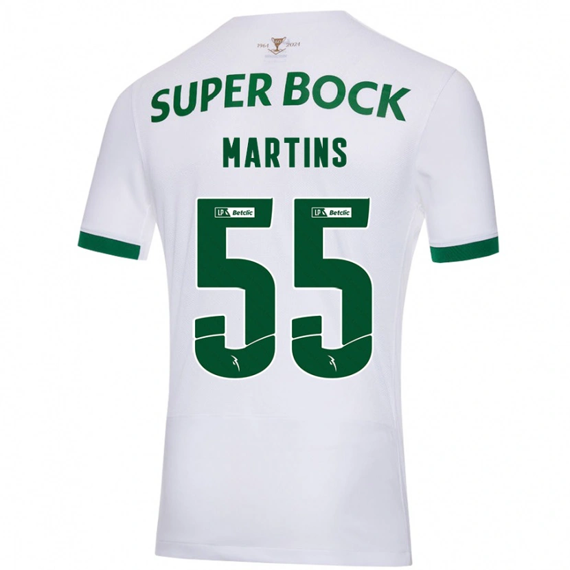 Danxen Kid Carolina Martins #55 White Green Away Jersey 2024/25 T-Shirt