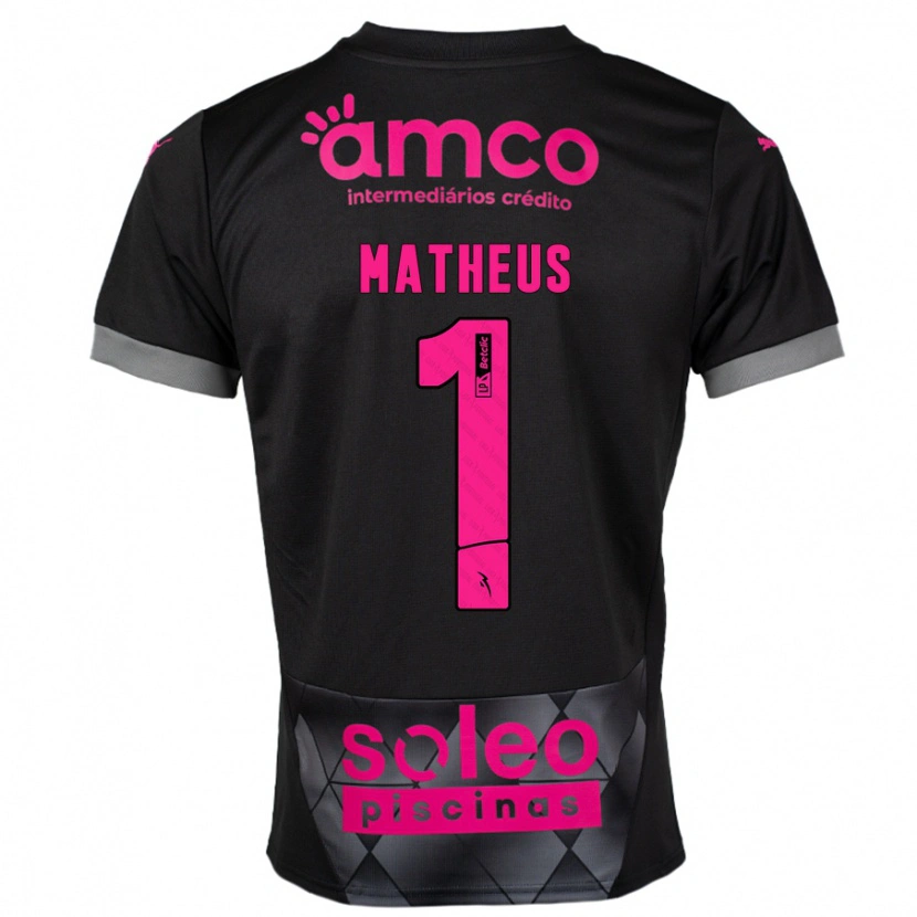 Danxen Kid Matheus #1 Black Pink Away Jersey 2024/25 T-Shirt