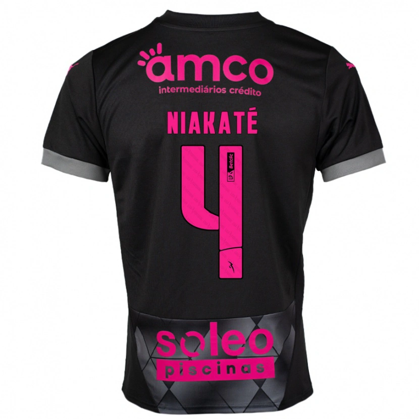 Danxen Kid Sikou Niakaté #4 Black Pink Away Jersey 2024/25 T-Shirt