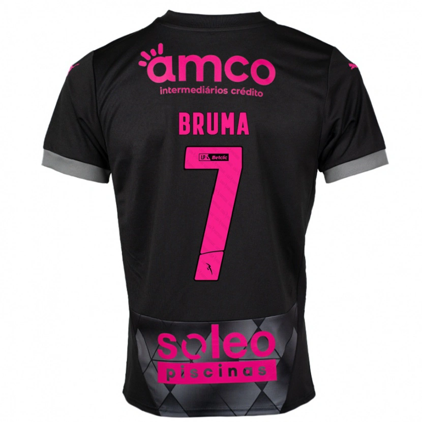 Danxen Kid Bruma #7 Black Pink Away Jersey 2024/25 T-Shirt