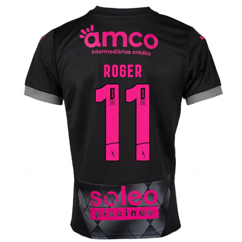 Danxen Kid Roger #11 Black Pink Away Jersey 2024/25 T-Shirt