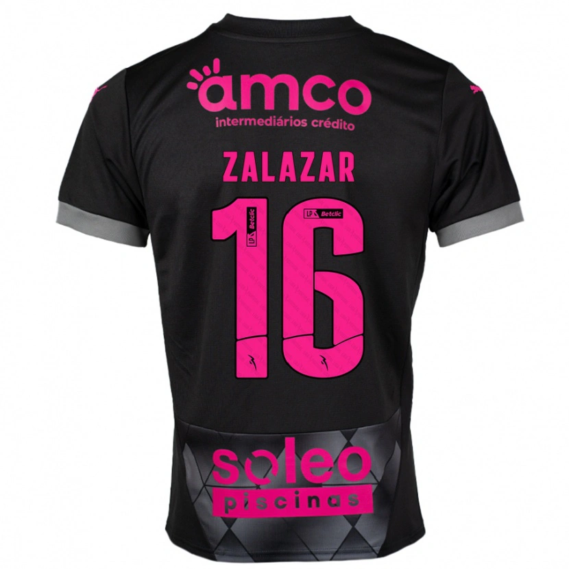 Danxen Kid Rodrigo Zalazar #16 Black Pink Away Jersey 2024/25 T-Shirt