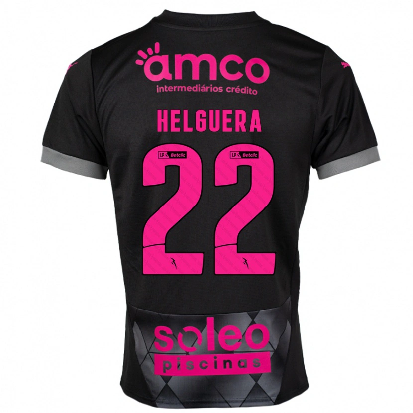 Danxen Kid Thiago Helguera #22 Black Pink Away Jersey 2024/25 T-Shirt