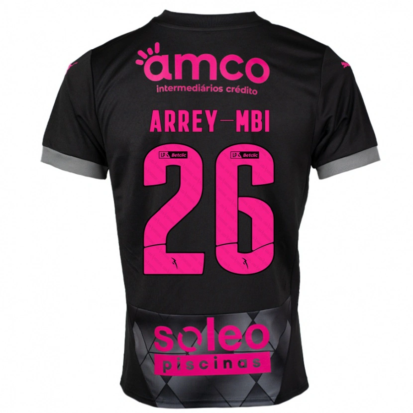 Danxen Kid Bright Arrey-Mbi #26 Black Pink Away Jersey 2024/25 T-Shirt