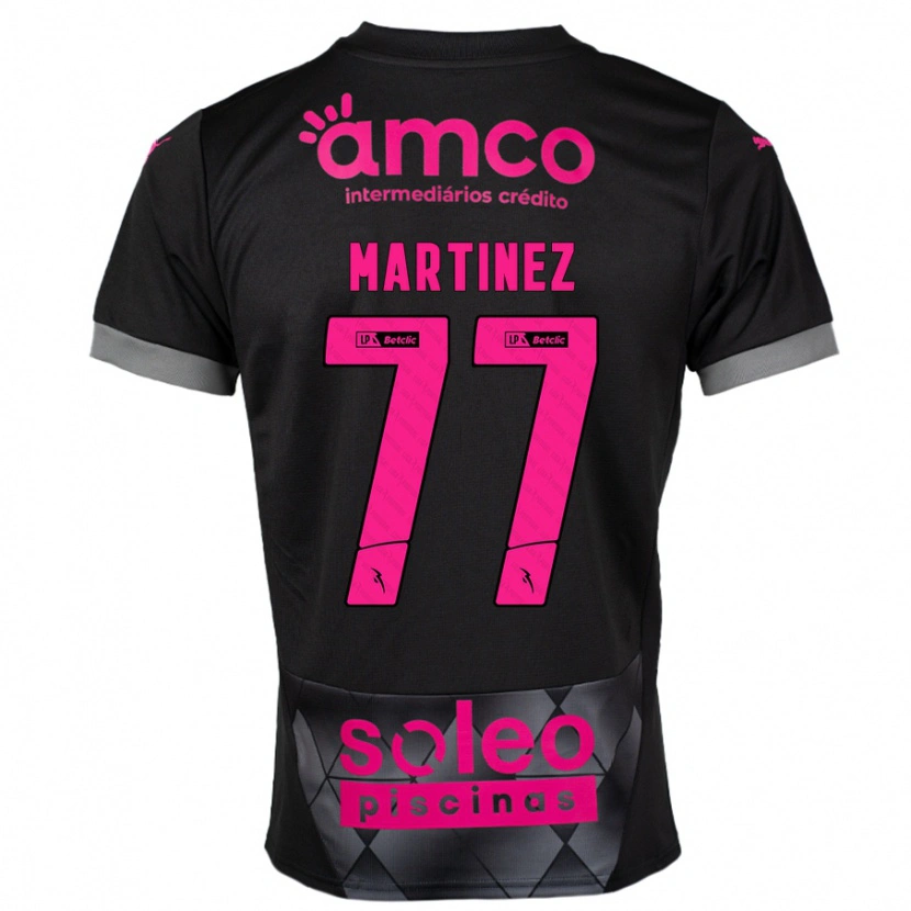 Danxen Kid Gabri Martínez #77 Black Pink Away Jersey 2024/25 T-Shirt